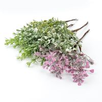 【Approving】 6PCs ดอกไม้ประดิษฐ์ FakeGrass สำหรับ Home Room Decor งานแต่งงานตกแต่ง DIYScrapbooking Handcraft อุปกรณ์เสริม