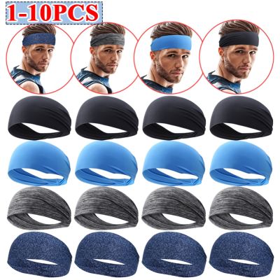 【CC】❈  1-4PCS Breathable Headband Men Drying Elastic Hair Sweat Band for Outdoor Cycling
