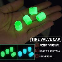 4/8pcs Luminous Tire Valve Caps Universal Car Motorcycle Bike Wheel Hub Car Valve Cover Decoration Glow Styling Auto Accessories