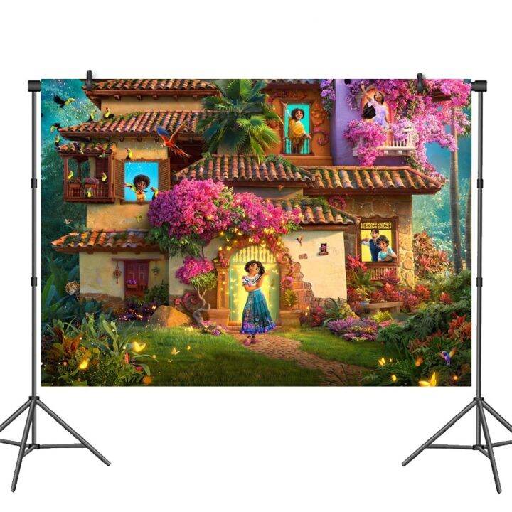 [NEW] 127x70CM Disney Encanto Kids Party Backdrop Stand Photobooth