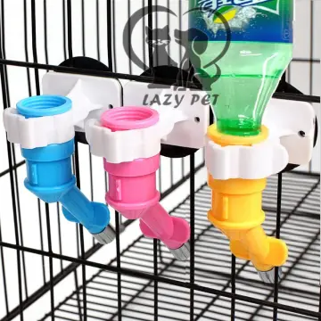 Stainless Steel Hanging Feeder With Cat Cage Water Bottle For Pets