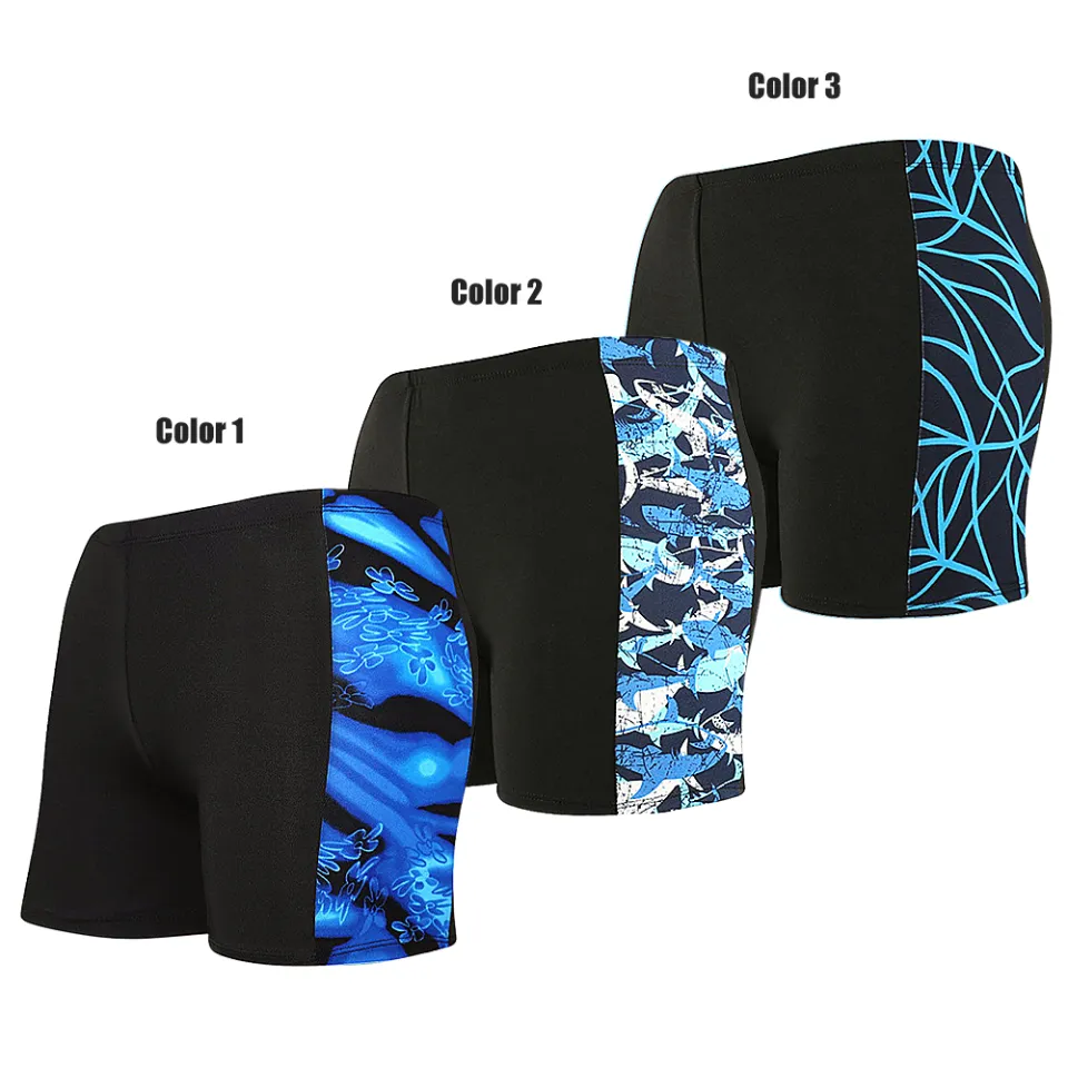 Quick Dry Men's Swimming Trunks Sport Underwear Drawstring Boxer Briefs  Summer Breathable Elastic Underpants Underdrawers Swimsuit Bottom