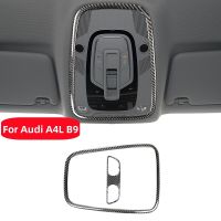 For Audi A4L A4 B9 2017-2019 Accessories Car Front And Rear Reading Lights Panel Decorative Cover Carbon Fiber Sticker Interior