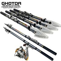 GHOTDA Spining Fishing Rod Kit 1.5-3m Fishing Rod with DC1000 2000 3000 Reel