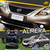 ไฟตัดหมอกอัลเมร่า ชุดไฟตัดหมอก นิสสันอัลเมร่า NISSAN ALMERA 2011-2013 ( ยี่ห้อ INFINITE ) อปุกรณ์ครบชุด LG AUTOSHOP