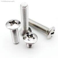 ☋ 10/50pcs M2 M2.5 M3 M4 M5 M6 GB820 DIN966 A2-70 304 Stainless Steel Cross Phillips Raised Countersunk Head Half Oval Screw Bolt