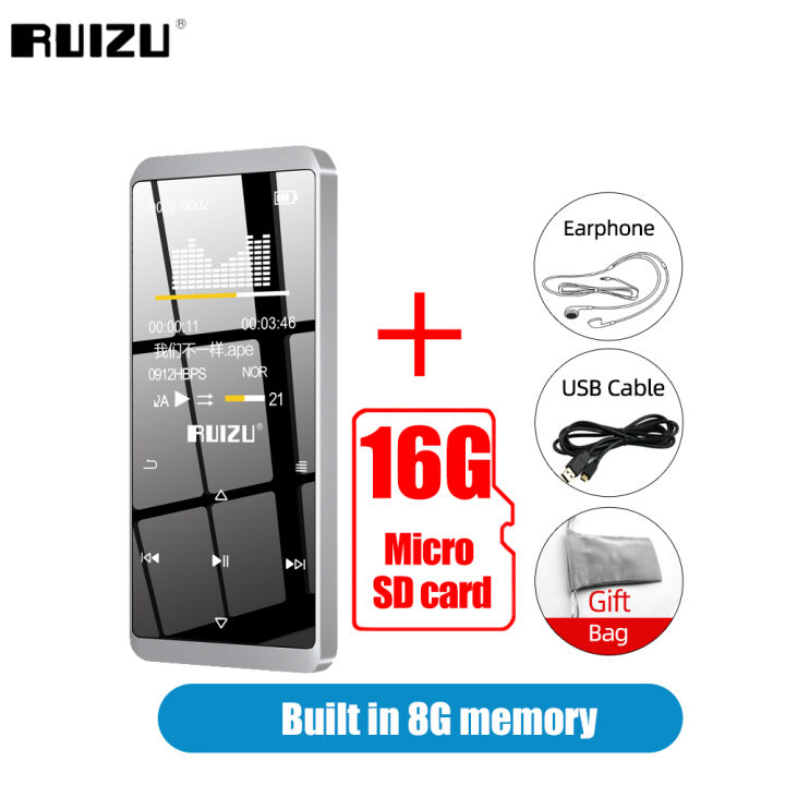 ruizu-smart-touch-screen-mp3-player-with-bluetooth-hifi-lossless-audio-music-player-built-in-speaker-metal-mini-portable-walkman