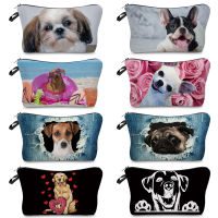 Hot Selling Animal Dog Print Womens Cosmetic Bag Student Pencil Case School Teacher Gift Toiletry Bag Customizable Makeup Bags Cable Management