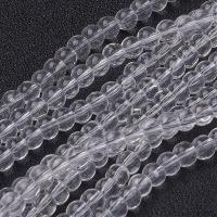 84pcs/strand 4mm Round Clear Glass Beads Strands Spacer Beads 4mm Hole: 0.5mm 13inches