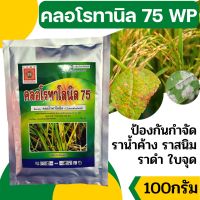 [100กรัม][ตะเกียง] คลอโรทาโลนิล 75 ราน้ำค้าง เชื้อรา สารป้องกันกำจัดโรคพืช โรคราน้ำค้าง โรคราสนิม โรคราดำ โรคใบจุด