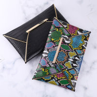 Fashion Women Alligator Snake Pattern PU Leather Envelope Bag Casual Ladies Small Handbags Purse Day Clutches