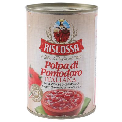 Premium import🔸( x 2) RISCOSSA Chopped Tomatoes 400 g. มะเขือเทศสับ บรรจุกระป๋อง 400 g. [RI30]