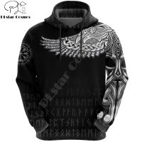 Vikings The Raven Tattoo All-Over Print 3D Hoodie and Sweatshirt Harajuku Fashion hoodies Unisex Casual Jacket pullover DW0023