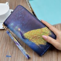 Pea Women PU Leather Long Zip Purse Ladies Card Holder Clutch Wallet Dom