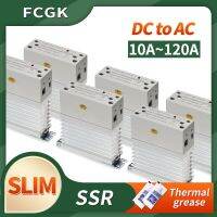 รีเลย์รัฐโซลิดสเตทรีเลย์แบบบางพร้อมฮีทซิงค์10DA 15A 60A 40A 80A รีเลย์ DC TO AC SSR 3-32VDC 24-480VAC เอาท์พุต SSR Din รางติดตั้ง