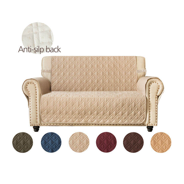 Ameritex Waterproof Sofa Cover Coral Fleece Furniture Protector Anti