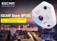 Escam Qp180 960P พาโนรามาระบบ Wifi กล้อง Ip กล้องรักษาความปลอดภัยสำหรับบ้านตาปลา Hd 13.3mp พร้อมระบบไนท์วิชั่น Ir เสียงสองทาง