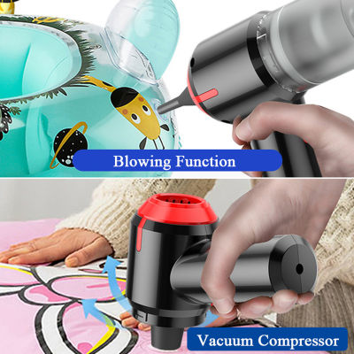 3-IN-1 Mini Handheld Wireless Air Blower &amp; Cordless Car Vacuum Cleaner Air Duster with 3 Filters For Car Home Computer Keyboard