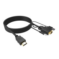 สายแปลงอะแดปเตอร์ที่รองรับ Vga เป็น Hdmi พร้อมเสียงสำหรับเชื่อมต่อแล็ปท็อปที่มี Vga กับจอภาพ1.8M