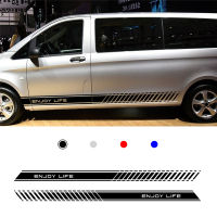 For Mercedes Vito Racing Side Stripes Logos Decals Stickers Vinyl Graphics Vinyl 1 pair（L+R）