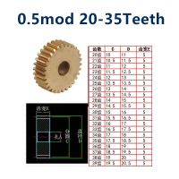 1pc 0.5mod flat gear copper gear 0.5 die 20 21 22 23 24 25 26 27 28 29 30 31 32 33 34 5 tooth metal small modulus precision gear