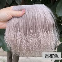 hot【DT】✹  Hot Sale Beach Wool Hair Platoon Curly Row Sheepskin Lamb Fur Pelt piece for BJD Blyth Dolls Wigs Wefts