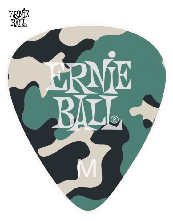 ernie-ball-camouflage-pick-ปิ๊กกีตาร์-ลายทหาร-medium-0-72-mm-made-in-usa