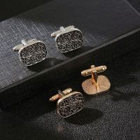 Personality Men 39;s Shirt Cufflinks Luxury Quality Wedding Jewelry Gifts for Guests Retro Pattern French Cuff Nails Sleeve Button