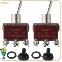 ZHIMUA 4Pcs 6ขา3ตำแหน่ง สวิตช์สลับชั่วขณะ DC 12V 30A DPDT (เปิด)-ปิด-(เปิด) สวิตช์สลับ คุณภาพสูงมาก สวิตช์ยานยนต์สำหรับงานหนัก รถไฟทางอากาศสำหรับเรือเดินทะเล