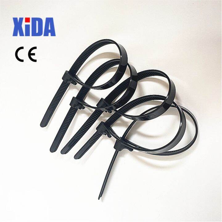 black-releasable-nylon-cable-ties-may-loose-slipknot-tie-reusable-packaging-plastic-zip-tie-wrap-strap-8x150-200-250-300-400-450