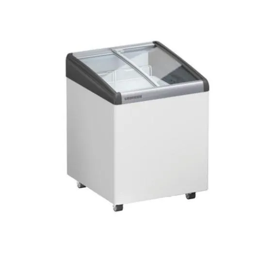 LIEBHERR RANGE WITH CURVE SLIDE GLASS LIDS LIFT TOP CHEST FREEZER