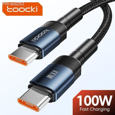 Toocki USB Type C to USB C Cable 100W PD 3.0 Quick Charge 4.0 Fast Charging Type C to Type C Cable for Macbook Samsung Xiaomi