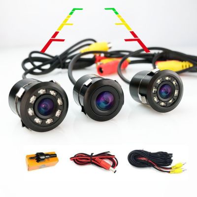 Waterproof Universal HD Car Rear View BackUp Rear Parking Camera with 8 IR Light Infrared Night Vision 8 LED Front camera assist