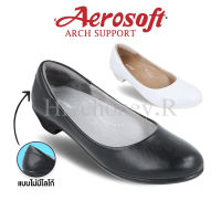 ☁️CW3431S(ไม่มีหมุดโลโก้)☁️ รองเท้าพยาบาล รองเท้าคัทชูเพื่อสุขภาพ aerosoft arch support(แอโร่ซอฟ)