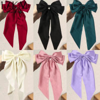 17KM Korean Hair Clips Black Red Big Bow Barrette Fashion Hair Claw for Women Girls Elegant Ribbon Trendy Hair Pins Hair Accessories