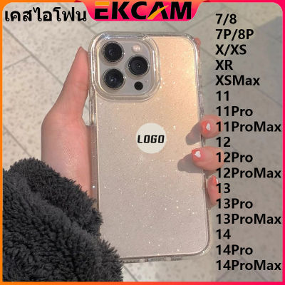 🇹🇭Ekcam เคสใสกันกระแทก เคสไอโฟน เคสใสกากเพชรรุ่น สำหรับ เคสใส for iPhone 7 8 plus 14 13 12 11 Pro max X/XS XR XSMAX เคสไอโฟนกากเพชร เคสไอ11ล่าสุดในไทย เคส ไทย