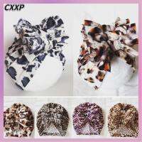 CXXP นุ่มดี สามปม พิมพ์ลายเสือดาว หมวกคาดศีรษะเด็กแรกเกิด ที่คาดผมโบว์ Headwraps เด็ก หมวกบีนนี่