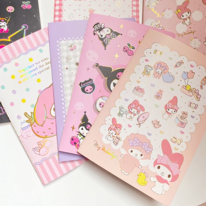 Sanrio Cartoon Notebooks Kuromi Papers Notebook Mymelody Book Covers ...