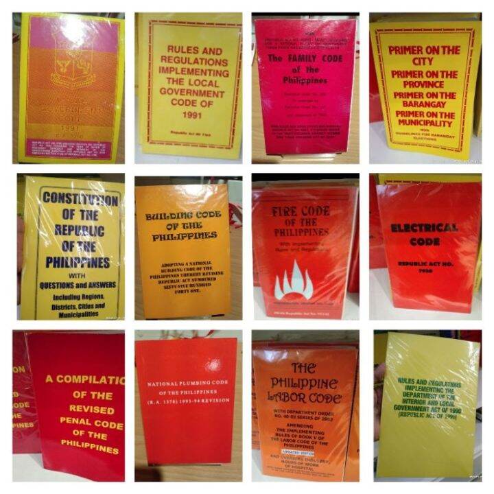 Law Books Local Government Code 1991 Family Code Building Code Plumbing
