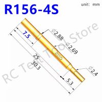 Test Pin Receptacle R156-4S Test Needle Sleeve Probe Sleeve Length 30.3mm Dia 2.69mm Needle Seat Detection Metal Test Needle Nails Screws Fasteners