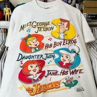 Comedy sci-fi animation the jetsons mens 100% cotton crew neck short sleeve T-shirt Valentines Day gift