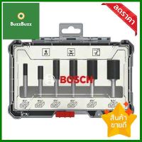 ดอกเร้าเตอร์กัดตรง BOSCH รุ่น RouterBit1/46p ขนาด 1/4 นิ้ว (แพ็ค 6 ชิ้น) สีเทา - เงิน **ลดราคาจัดหนัก **