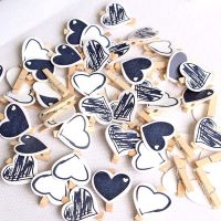 【jw】▦✔  45x7mm/5pcs Photo Memo Label Paper Peg Clothespin Stationery Wedding