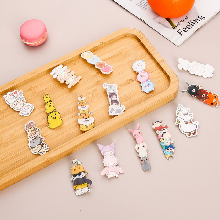 Animal Jenga Brooch Cute Clothes Backpack Decoration Pin
