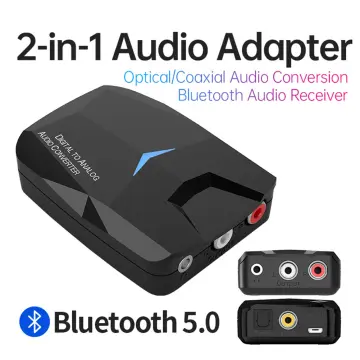 VAORLO 4-IN-1 DAC Bluetooth 5.1 Receiver Transmitter USB 3.5MM AUX R/L RCA  Optical Coaxial U-Disk Wireless Audio Adapter Digital to Analog Audio