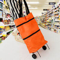 Portable Folding Shopping Trolley Cart Lightweight Foldable Luggage Wheels Bag Storage Bag K802