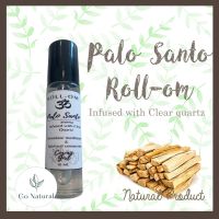 Palo Santo Essential oil blend with clear quartz Roll on น้ำมันหอมระเหยลูกกลิ้งกลิ่นปาโลซานโต