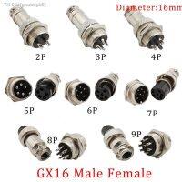 △ 1/2/5Pcs GX16 Aviation Panel Mount 16mm Wire Connector GX16 2/3/4/5/6/7/8Pin Male Female Jack Circular Plug Socket L70-78 Adapte