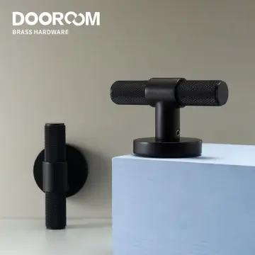 Dooroom Brass Walnut Door Lock Set Modern Interior Bedroom Bathroom Double  Wood Door Lever Set Dummy Handle Knob