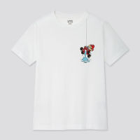 Uniqlo เสื้อยืดแขนสั้นพิมพ์ลายผ้าฝ้ายผู้ชายและผู้หญิง427656